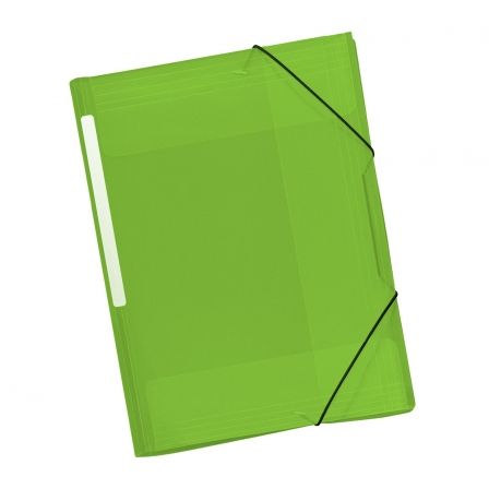 Grafoplás Carpeta Colorgraf Verde Translúcido con 3 Solapas y Gomas
